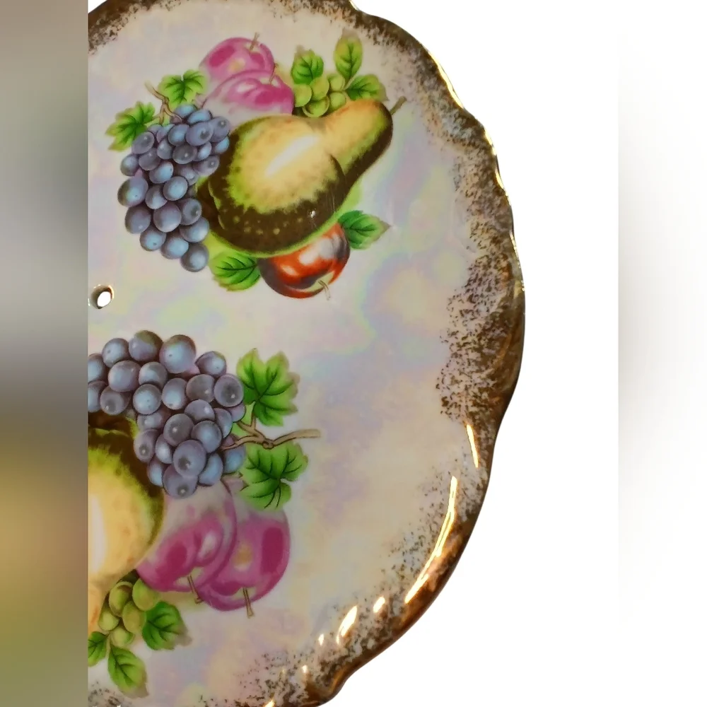 Vintage Hollywood Regency 2 Tier Porcelain Serving Dish